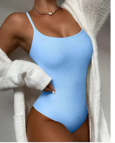 European And American Rib Sleeveless Spaghetti Strap Top Body-shaping Corsets